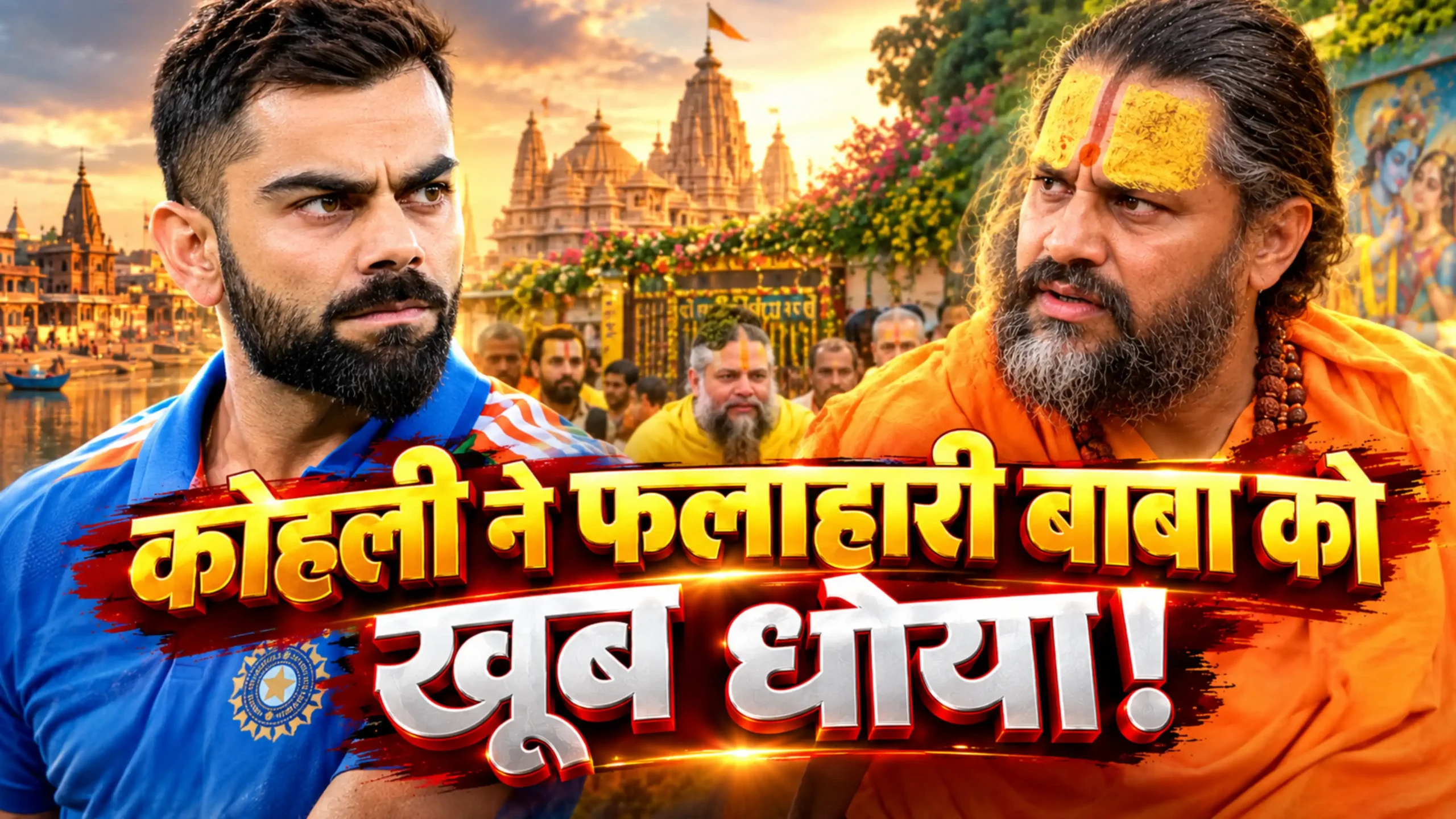 virat kohli counter attack on falahari baba